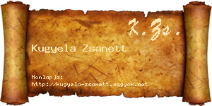 Kugyela Zsanett névjegykártya